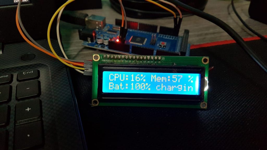 Monitor de uso de CPU em Node com Arduino